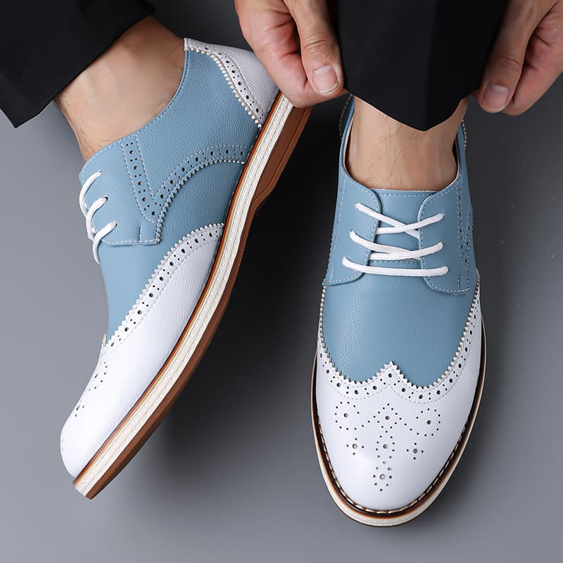 Heren Wit Blauw Tweekleurige B - Men'S Shoes Hey Dude recensie en prijs